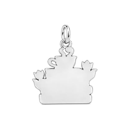 Morning Ritual Books Charm Bracelet – Personalized Book Mom Gift – back of the charm, engraving area