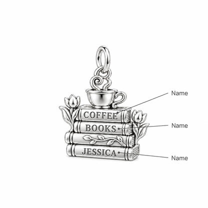 Morning Ritual Books Charm Bracelet – Personalized Book Mom Gift – personalization guide