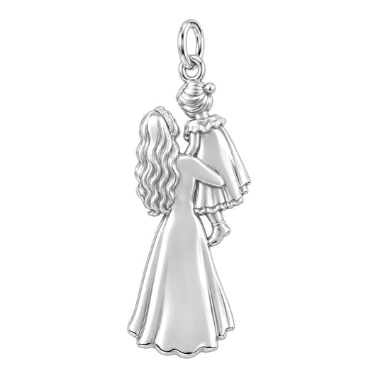 Mother and Daughter Lift Charm Bracelet – Personalized Mom Gift – back of the charm, engraving area