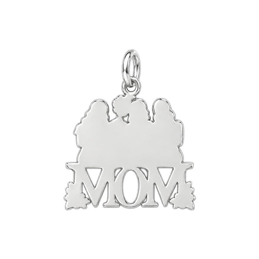 Mother and Daughters Bond Charm Bracelet – Personalized Mom Gift – back of the charm, engraving area
