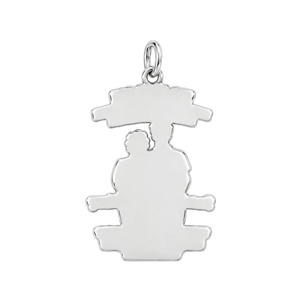 Mother and Son Bond Charm Bracelet – Personalized Son Gift – back of the charm, engraving area