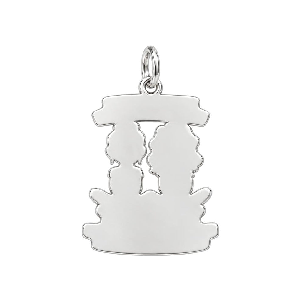 Mother Daughter Bond Charm Bracelet – Personalized Mom Gift – back of the charm, engraving area
