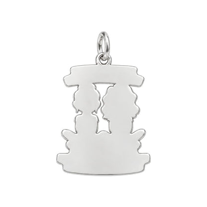 Mother Daughter Bond Charm Bracelet – Personalized Mom Gift – back of the charm, engraving area