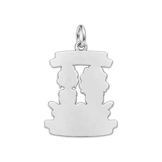 Mother Daughter Bond Charm Bracelet – Personalized Mom Gift – back of the charm, engraving area