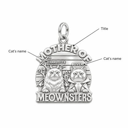 Mother of Meownsters Charm Bracelet – Personalized Cat Mom Gift – personalization guide