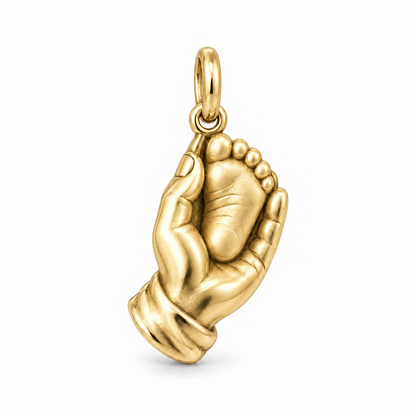 Mother's Gentle Hold Charm — Gold | charm-topics-remaining-444-2026-09-14 | topic-382