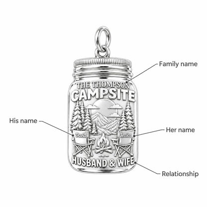 Mountain Campsite Charm Bracelet – Personalized Couple Gift – personalization guide