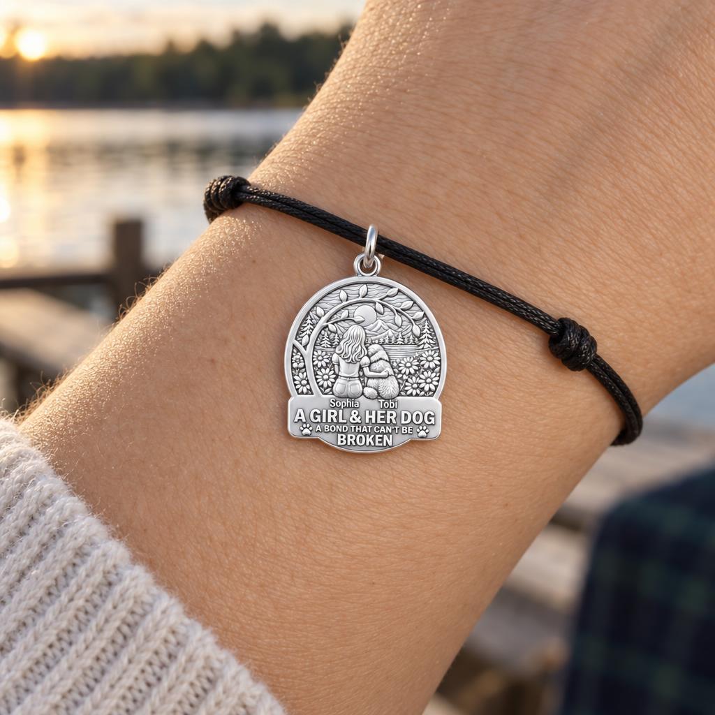 Mountain Lake Bond Charm and Polyester Cord Bracelet Set