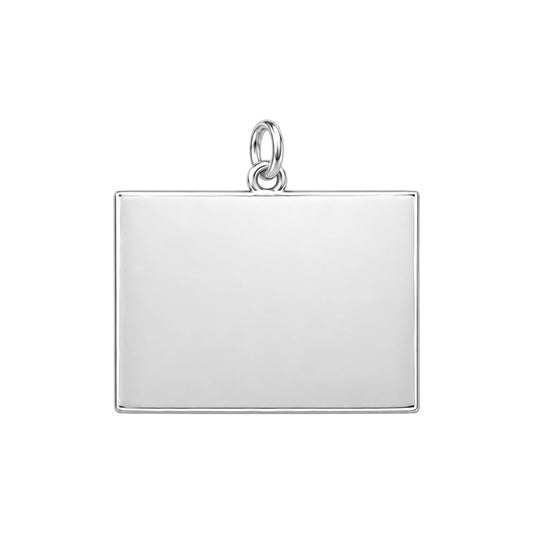 Mountain Lake Retreat Charm Bracelet – Personalized Couple Gift – back of the charm, engraving area