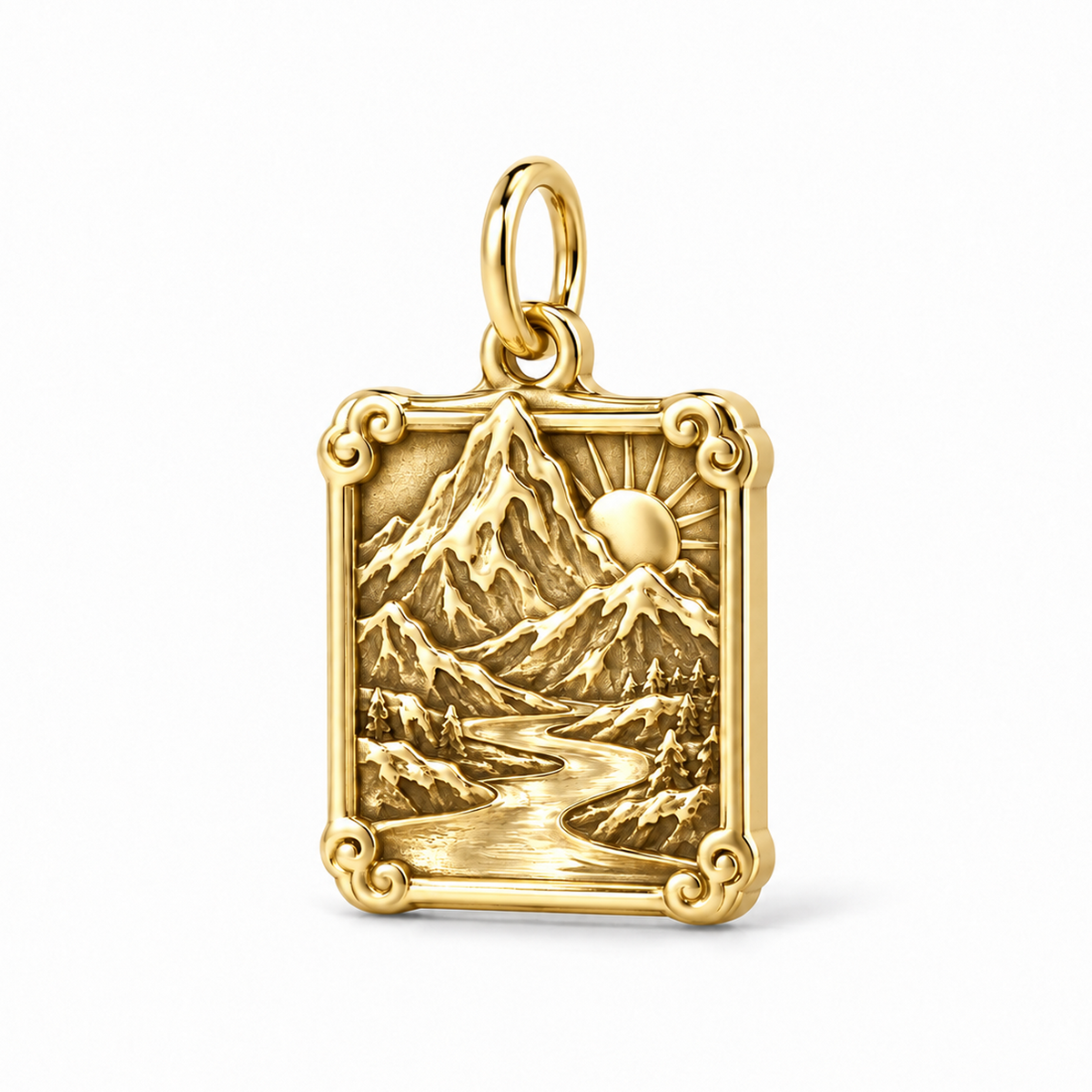 Mountain Vista Charm — Gold | charm-topics-remaining-444-2026-09-14 | topic-264