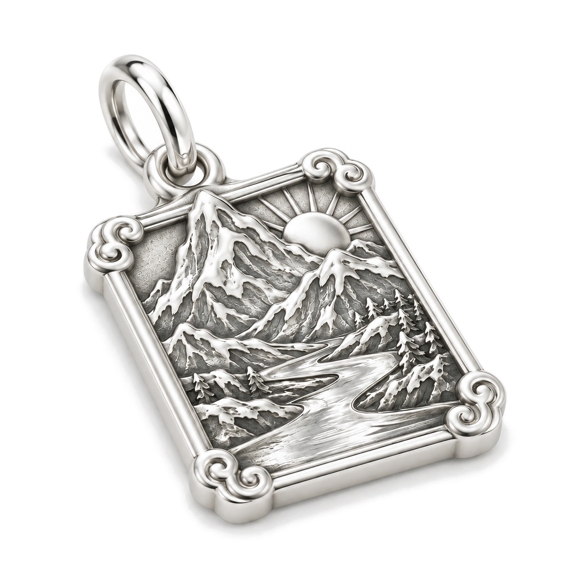 Mountain Vista Charm — Silver Super Macro | charm-topics-remaining-444-2026-09-14 | topic-264