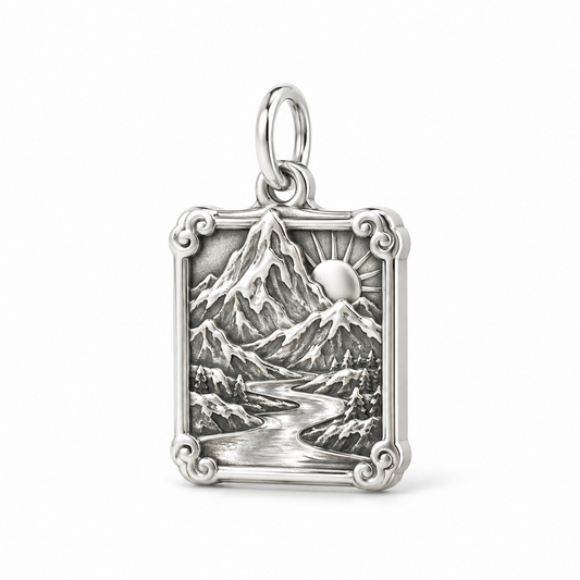 Mountain Vista Charm — Silver | charm-topics-remaining-444-2026-09-14 | topic-264