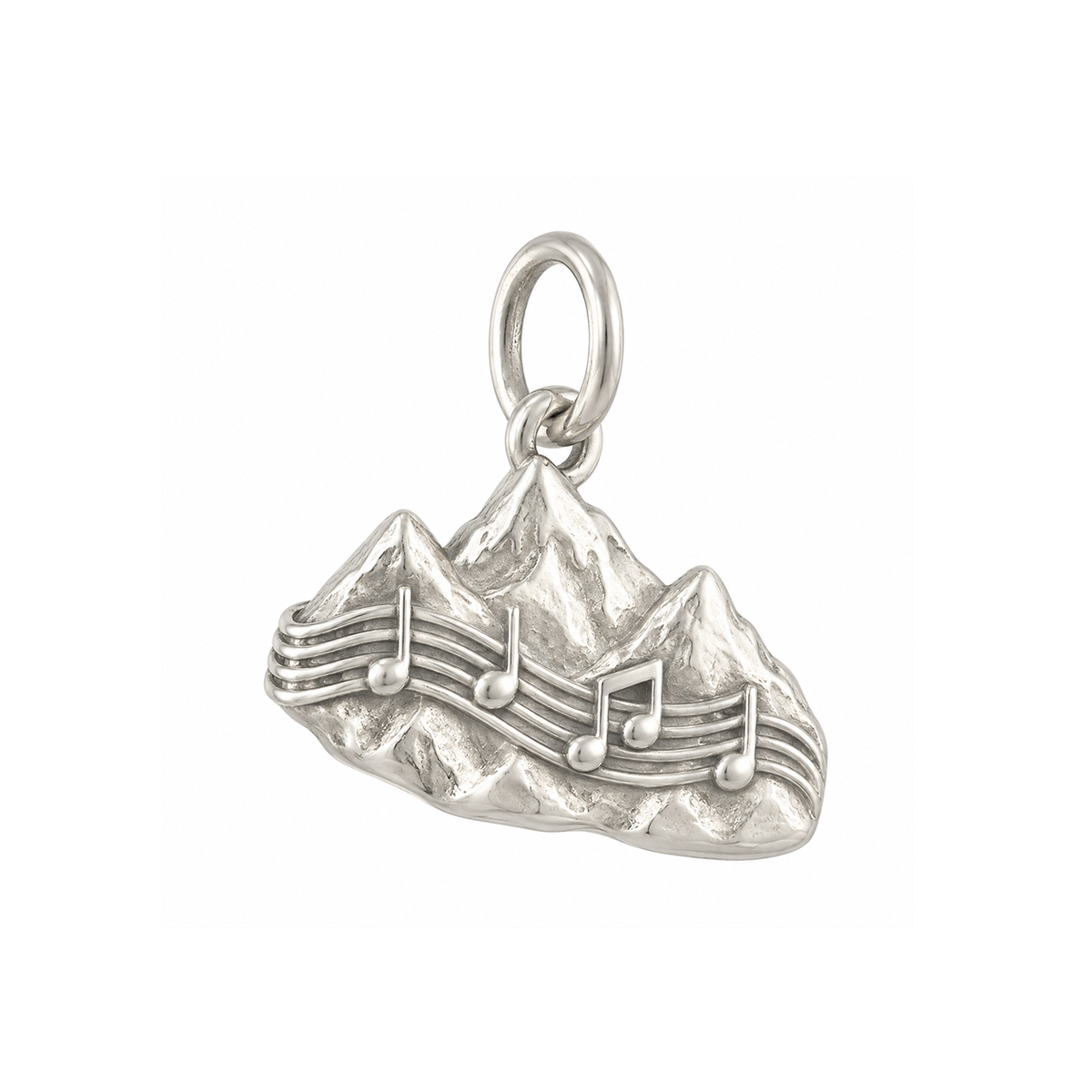 Mountains and Musical Staff Charm — Silver — 50-works-silver-20260916-142
