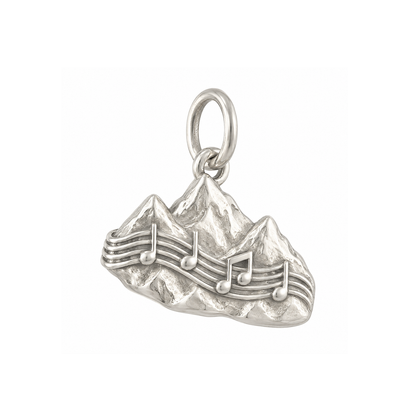 Mountains and Musical Staff Charm — Silver — 50-works-silver-20260916-142
