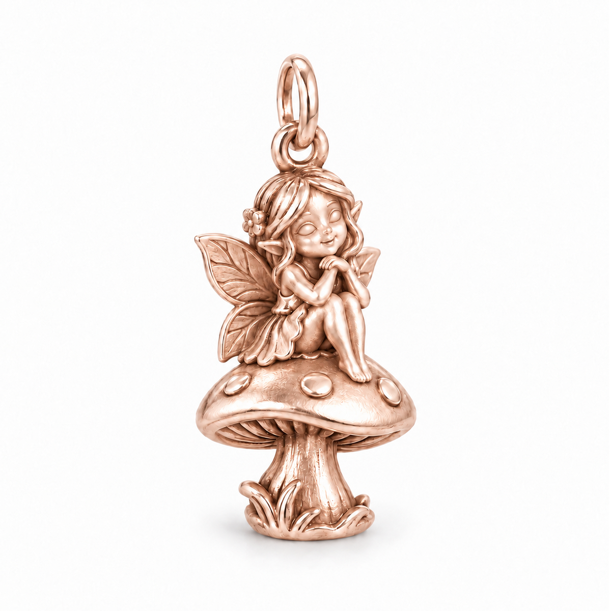 Mushroom Daydream Fairy Charm — Rose Gold | charm-topics-remaining-444-2026-09-14 | topic-135