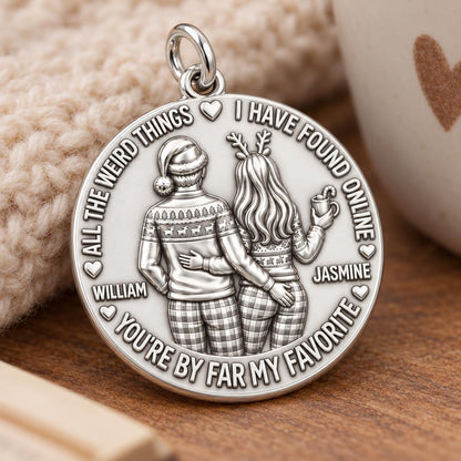 My Favorite Weird Find Charm Bracelet – Personalized Couple Gift – macro detail of the charm