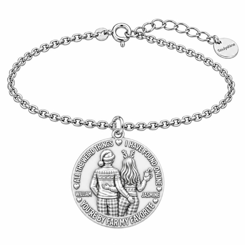 My Favorite Weird Find Charm Bracelet Set – silver, front view