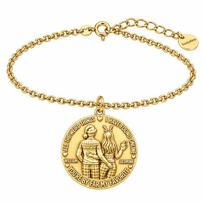 My Favorite Weird Find Charm Bracelet Set – 18K gold, front view