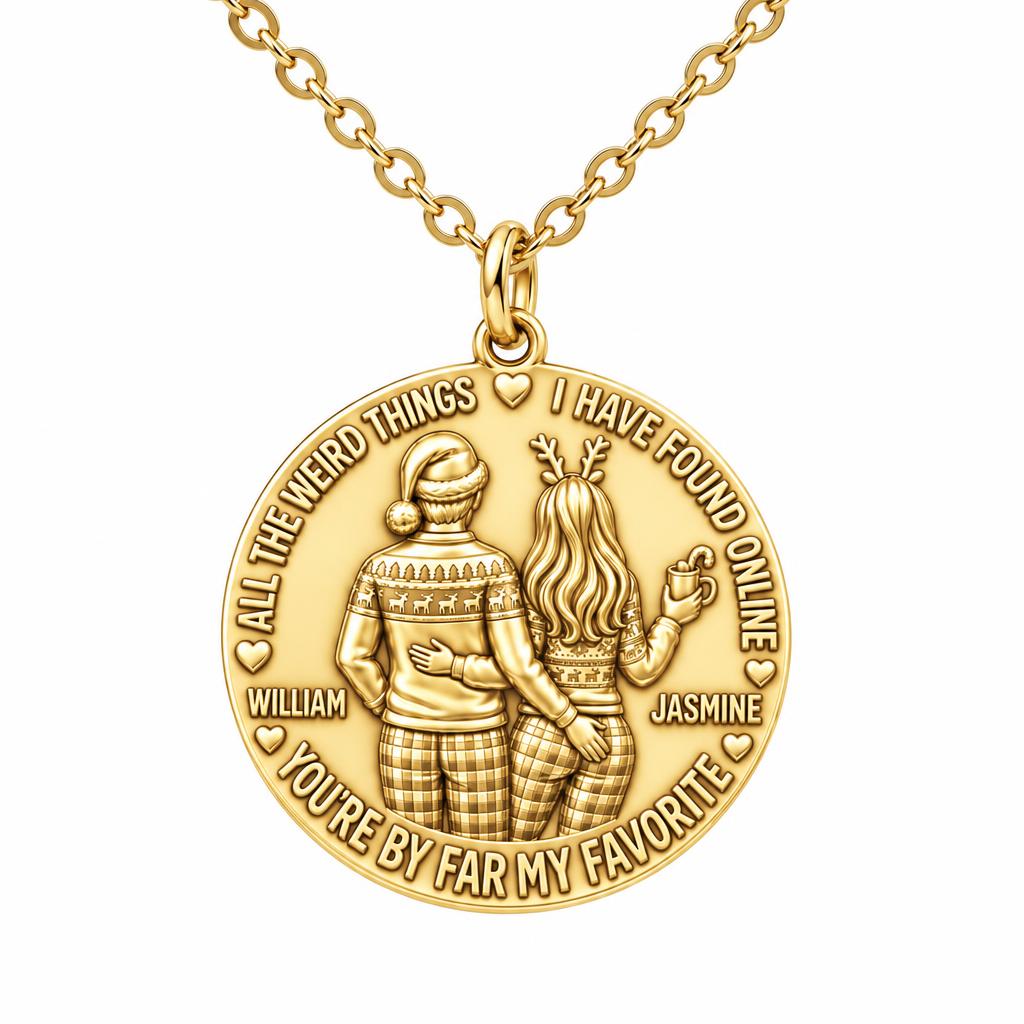 My Favorite Weird Find Charm Necklace Set – 18K gold, front view