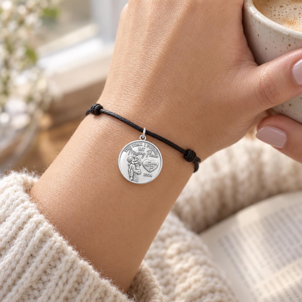 My Missing Piece Charm and Polyester Cord Bracelet Set