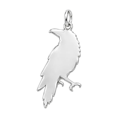 Mystic Raven Sentinel Charm Necklace Set – back of the charm, engraving area