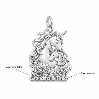 Mystical Unicorn Bond Charm Bracelet – Personalized Granddaughter Gift – personalization guide