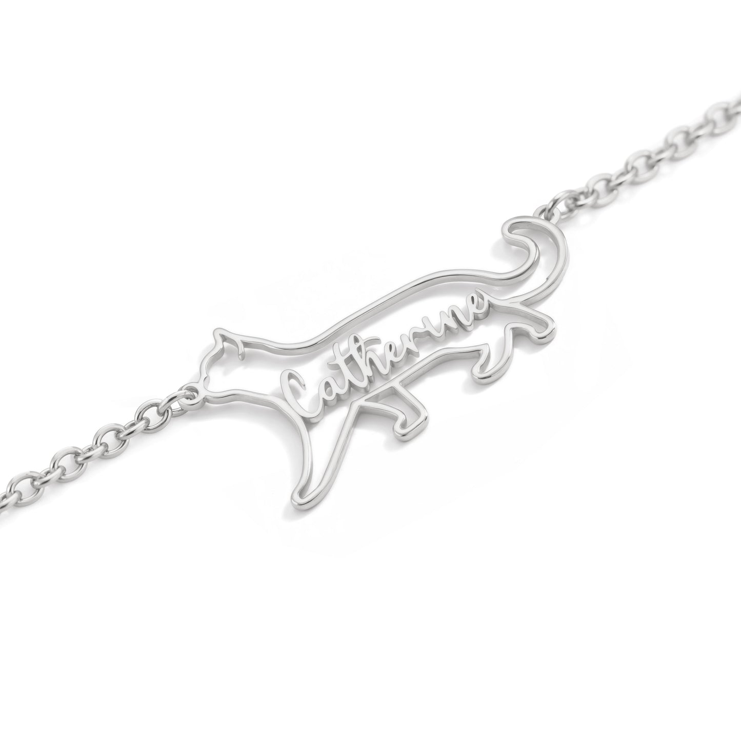 Soulyshine The Fine Line Portrait Cat – Custom Cat Silhouette Bracelet