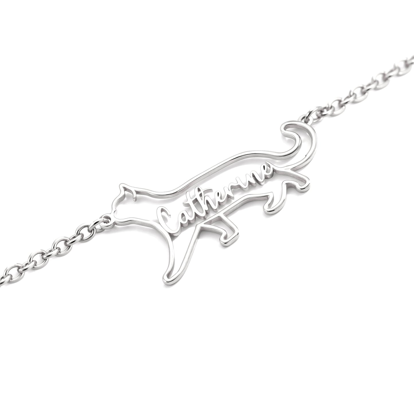 Soulyshine The Fine Line Portrait Cat – Custom Cat Silhouette Bracelet