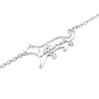 Soulyshine The Fine Line Portrait Cat – Custom Cat Silhouette Bracelet