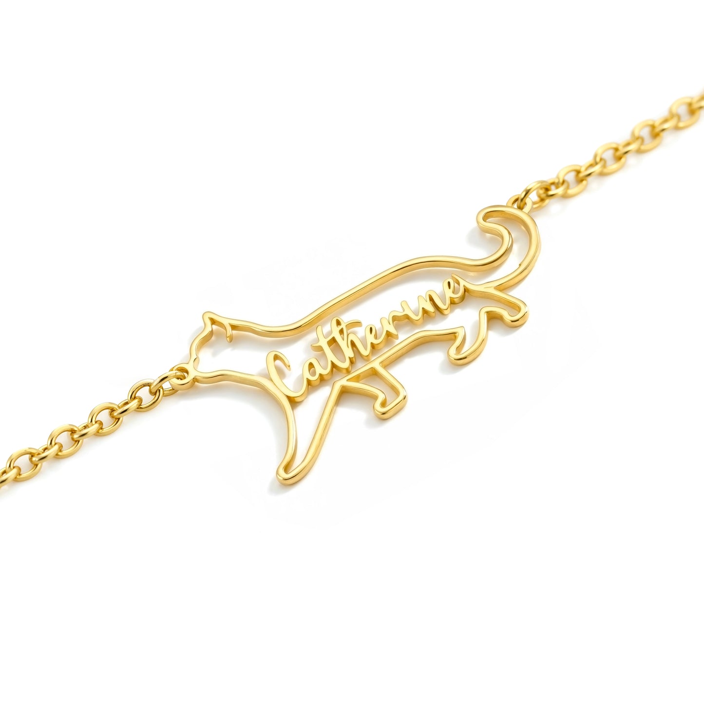 Soulyshine The Fine Line Portrait Cat – Custom Cat Silhouette Bracelet