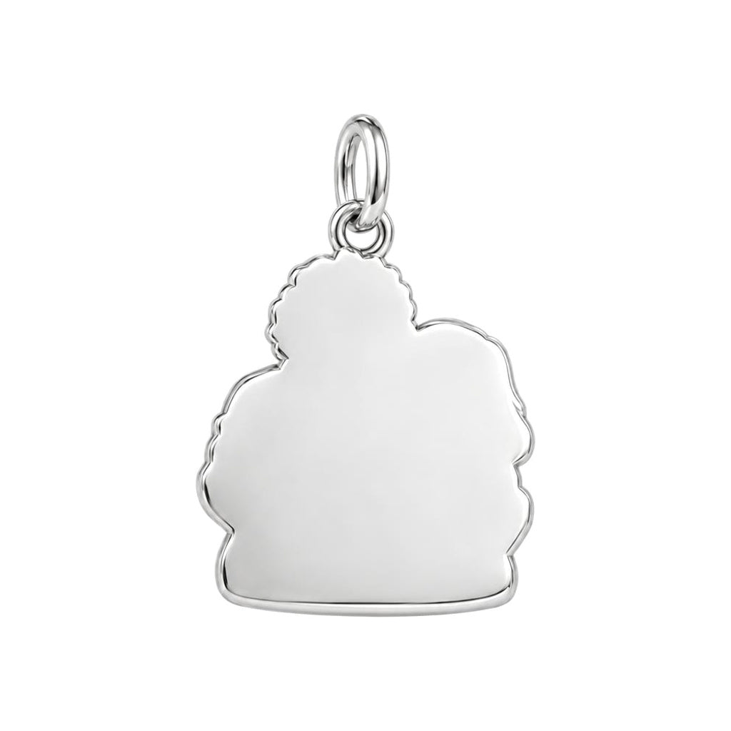 Nana's Sweetest Hug Huggie Charm Earrings – back of the charm, engraving area