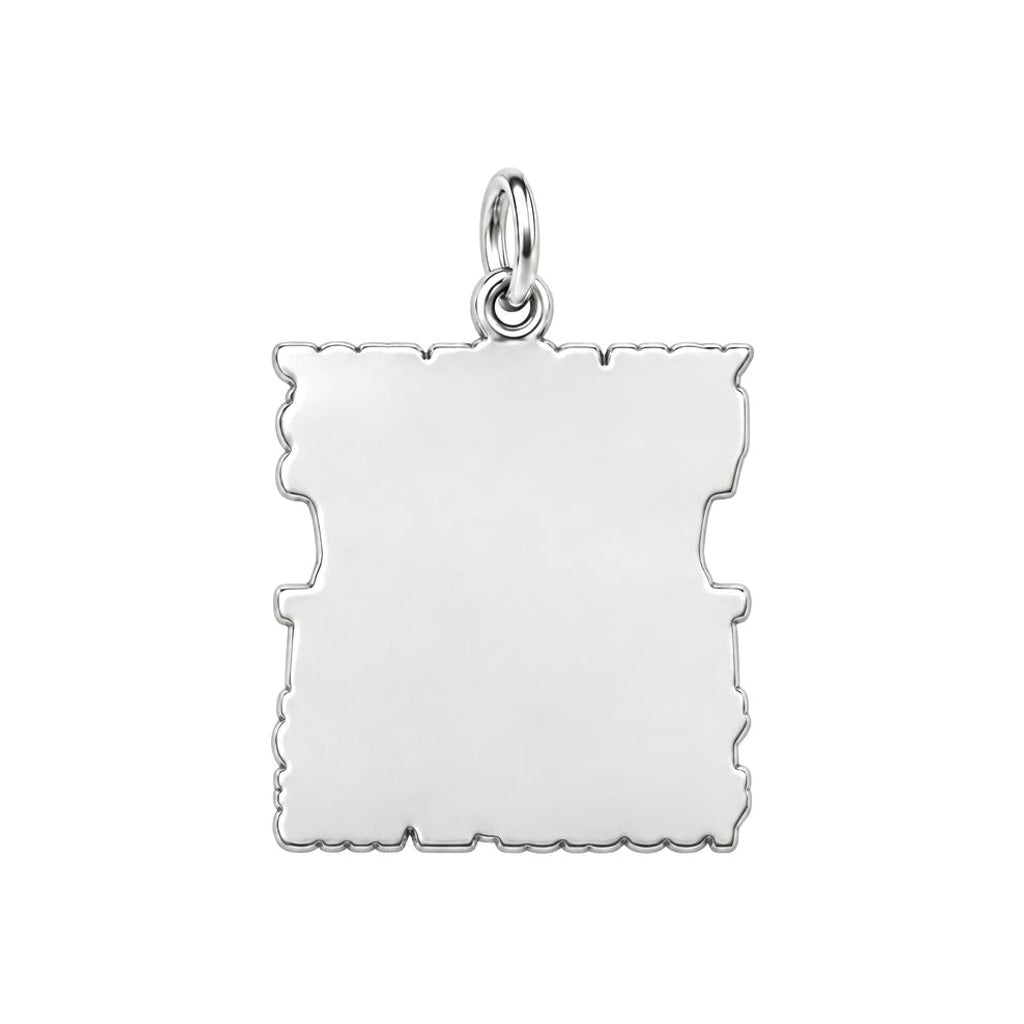 Never Stop Lifting Charm Bracelet – Personalized Athlete Gift – back of the charm, engraving area