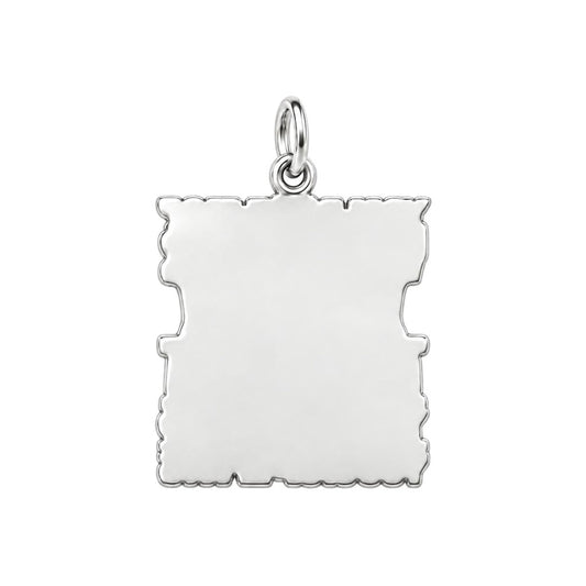Never Stop Lifting Charm Bracelet – Personalized Athlete Gift – back of the charm, engraving area