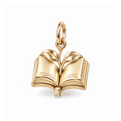 New Chapter Book Charm — Gold | charm-topics-remaining-444-2026-09-14 | topic-401