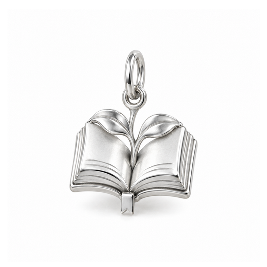 New Chapter Book Charm — Silver | charm-topics-remaining-444-2026-09-14 | topic-401
