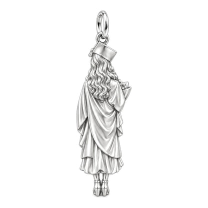 New Horizons Graduate Charm Necklace Set – back of the charm, engraving area
