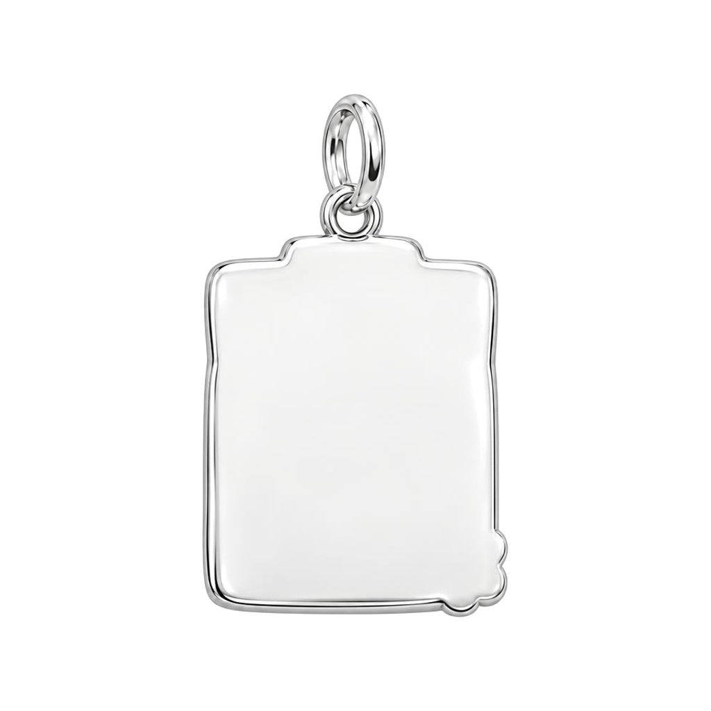 New Plan Clipboard Charm Necklace Set – back of the charm, engraving area