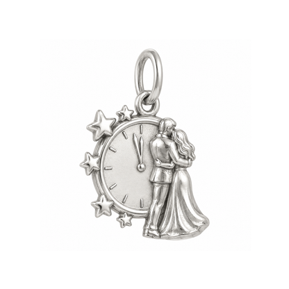 New Year's Eve Clock Charm — Silver — 50-works-silver-20260916-125