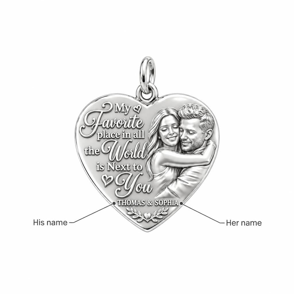 Next To You Heart Charm Bracelet – Personalized Couple Gift – personalization guide