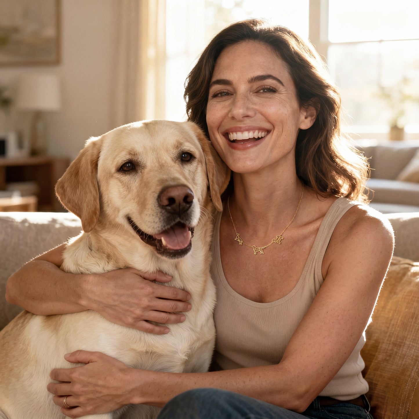 The Fine Line Portrait – Custom Dog Outline Handcrafted Necklace