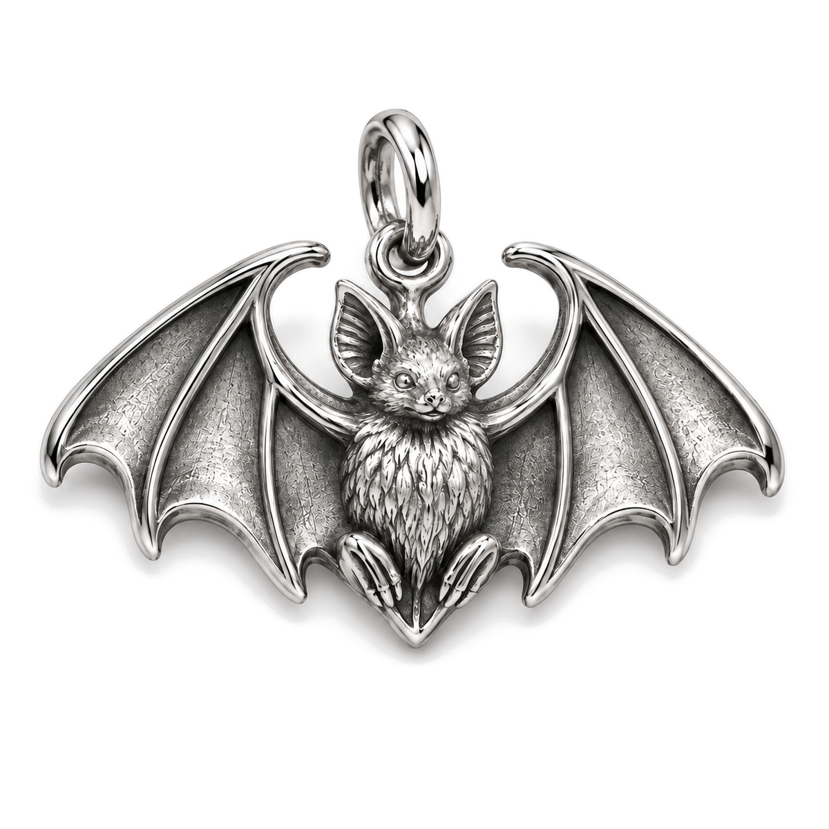 Night Guardian Bat Charm — Silver Super Macro | charm-topics-remaining-444-2026-09-14 | topic-152