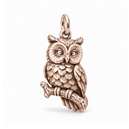 Night Watch Owl Charm — Rose Gold | charm-topics-remaining-444-2026-09-14 | topic-122