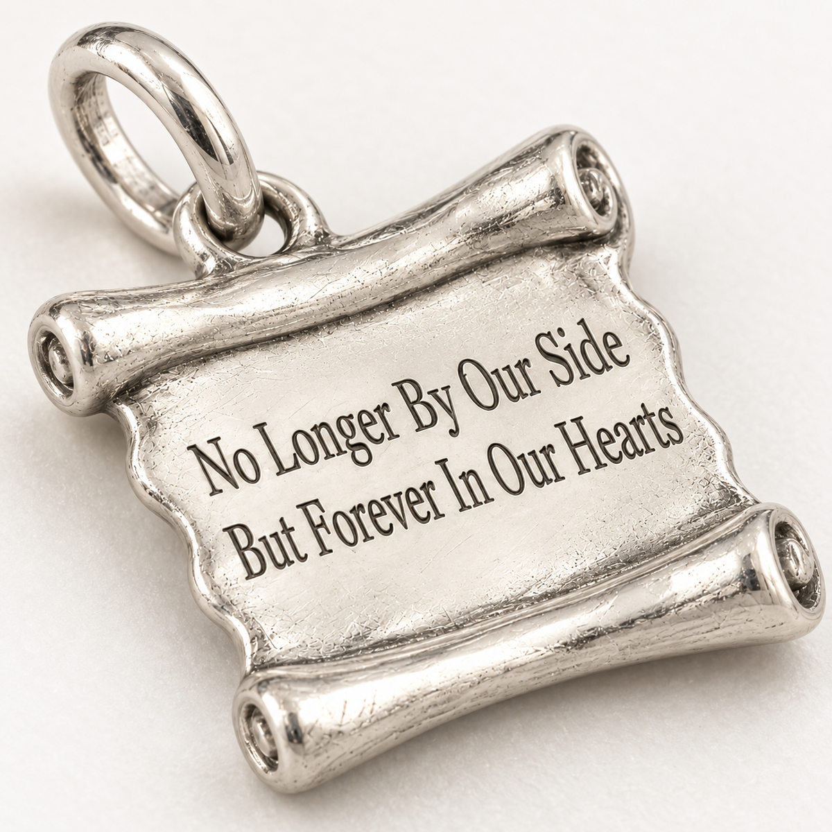 No Longer By Our Side Charm | extreme oblique super macro surface detail