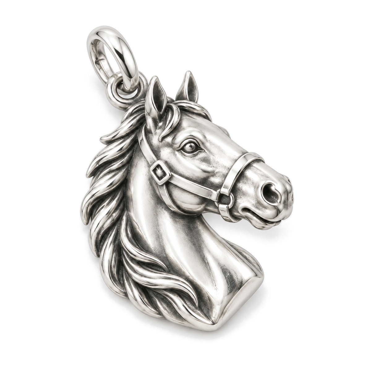 Noble Spirit Horse Charm — Silver Super Macro | charm-topics-remaining-444-2026-09-14 | topic-277