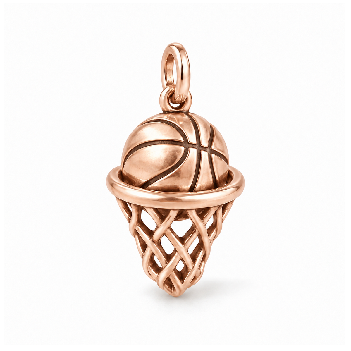 Nothing But Net Basketball Charm — Rose Gold | charm-topics-remaining-444-2026-09-14 | topic-338
