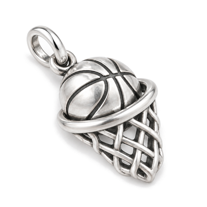 Nothing But Net Basketball Charm — Silver Super Macro | charm-topics-remaining-444-2026-09-14 | topic-338
