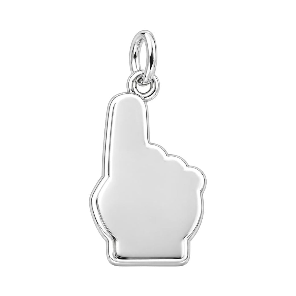 Number One Fan Charm Bracelet – Personalized Sports Gift – back of the charm, engraving area