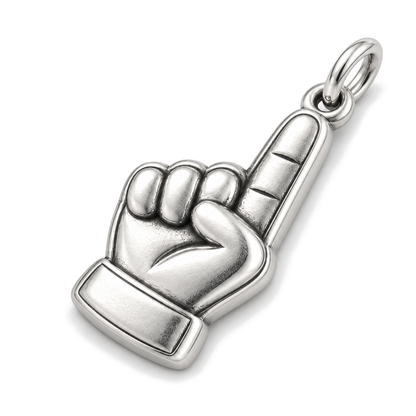 Number One Fan Charm — Silver Super Macro | charm-topics-remaining-444-2026-09-14 | topic-042
