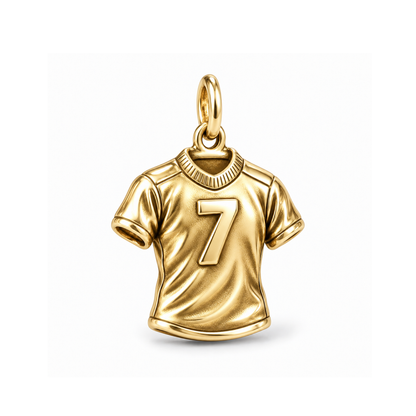 Number Seven Jersey Charm — Gold | charm-topics-remaining-444-2026-09-14 | topic-041
