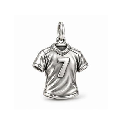 Number Seven Jersey Charm — Silver | charm-topics-remaining-444-2026-09-14 | topic-041